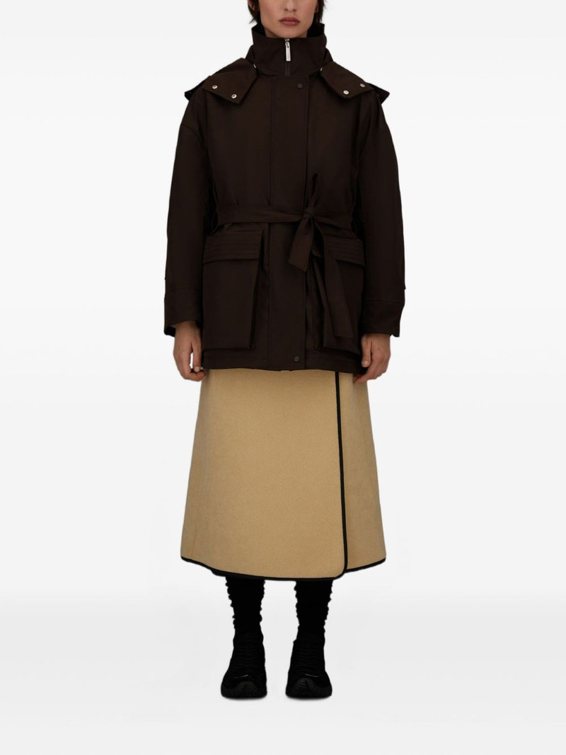 Herno hooded belted jacket outlook