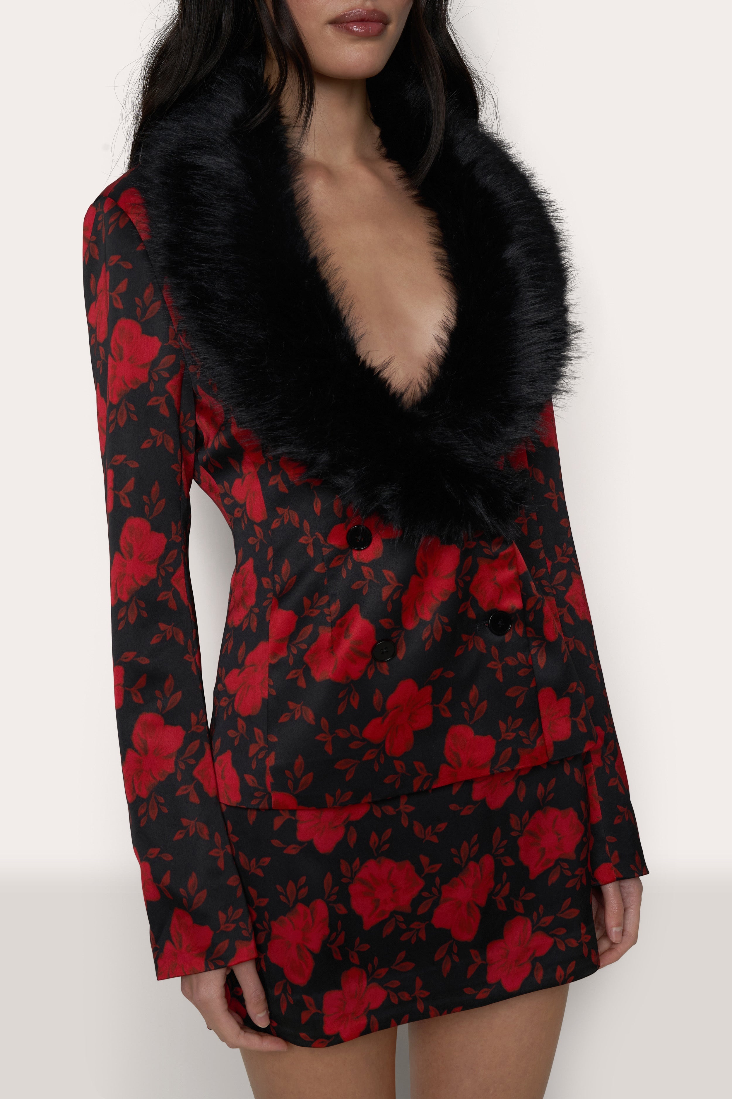 MURADA FAUX FUR BLAZER - 1