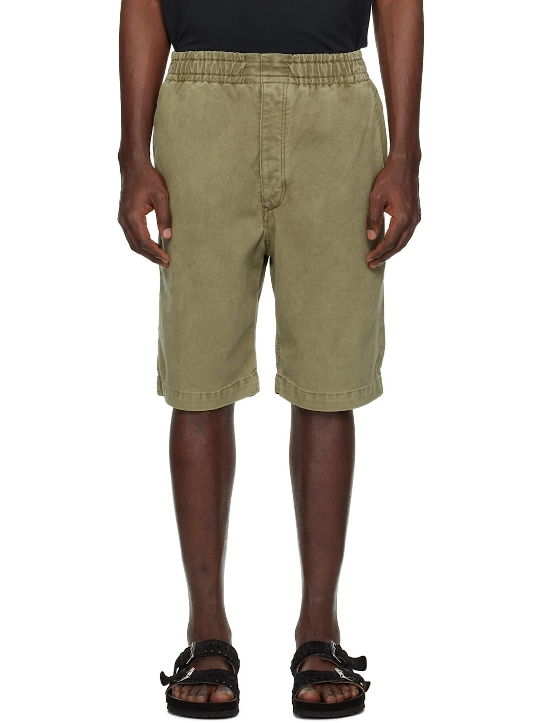 Khaki Tyler Denim Shorts - 1