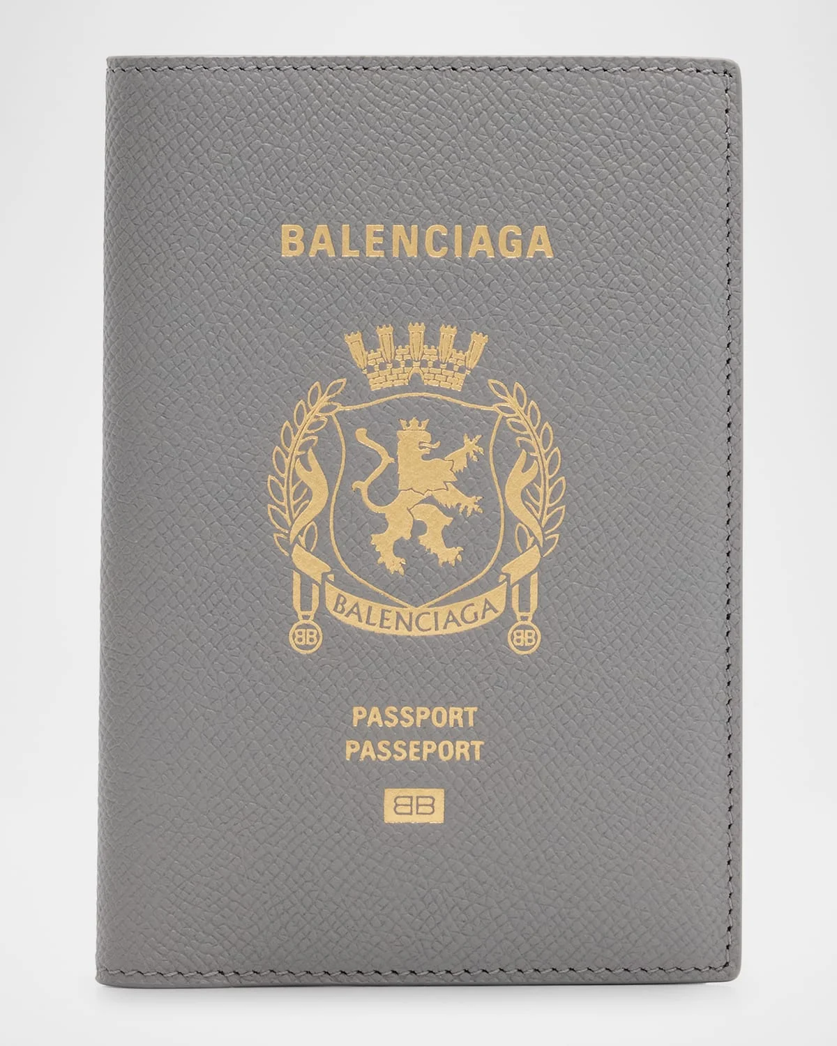 Men's Calfskin Logo Passport Holder - 1