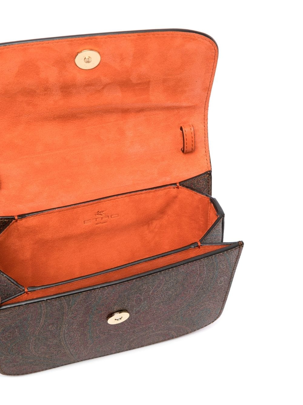 paisley-print leather crossbody bag - 5