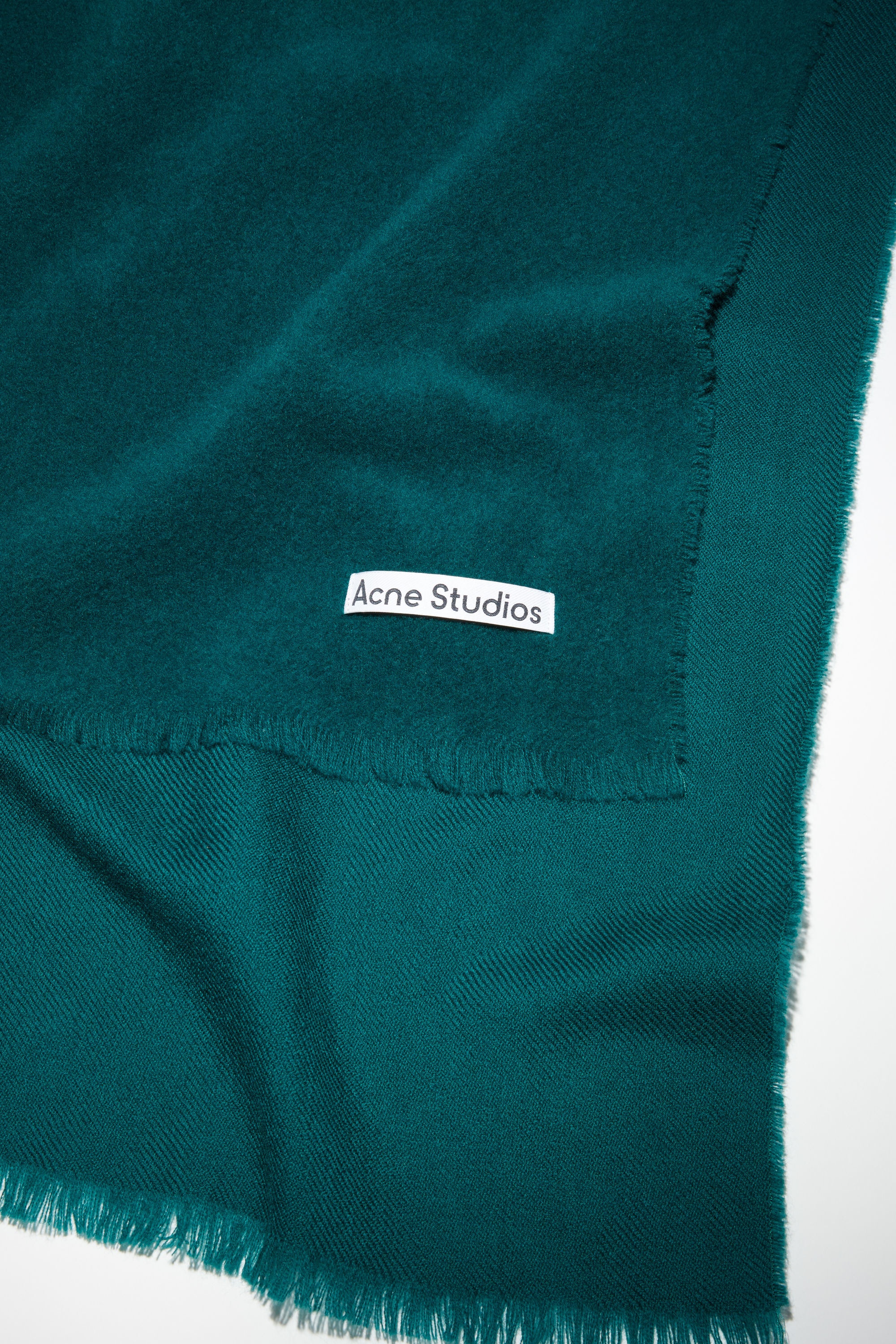 Soft wool scarf - Emerald green - 4