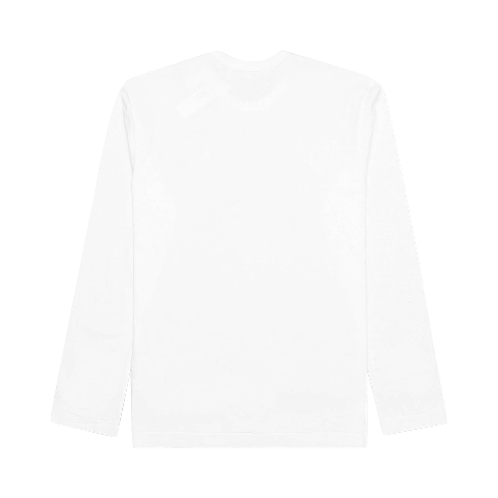 Comme des Garçons PLAY Red Multi Logo Long-Sleeve T-Shirt 'White' - 2