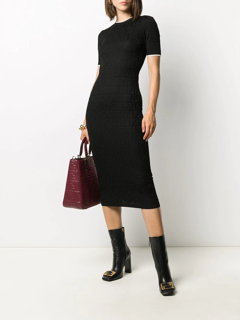 FF intarsia-knit midi dress - 2