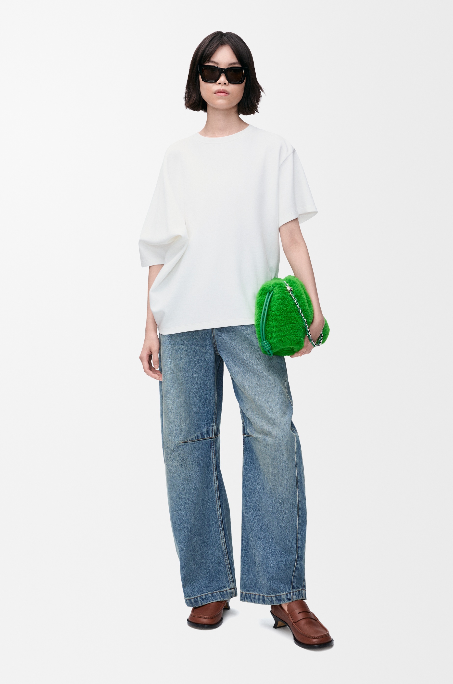 Draped T-shirt in cotton blend - 2