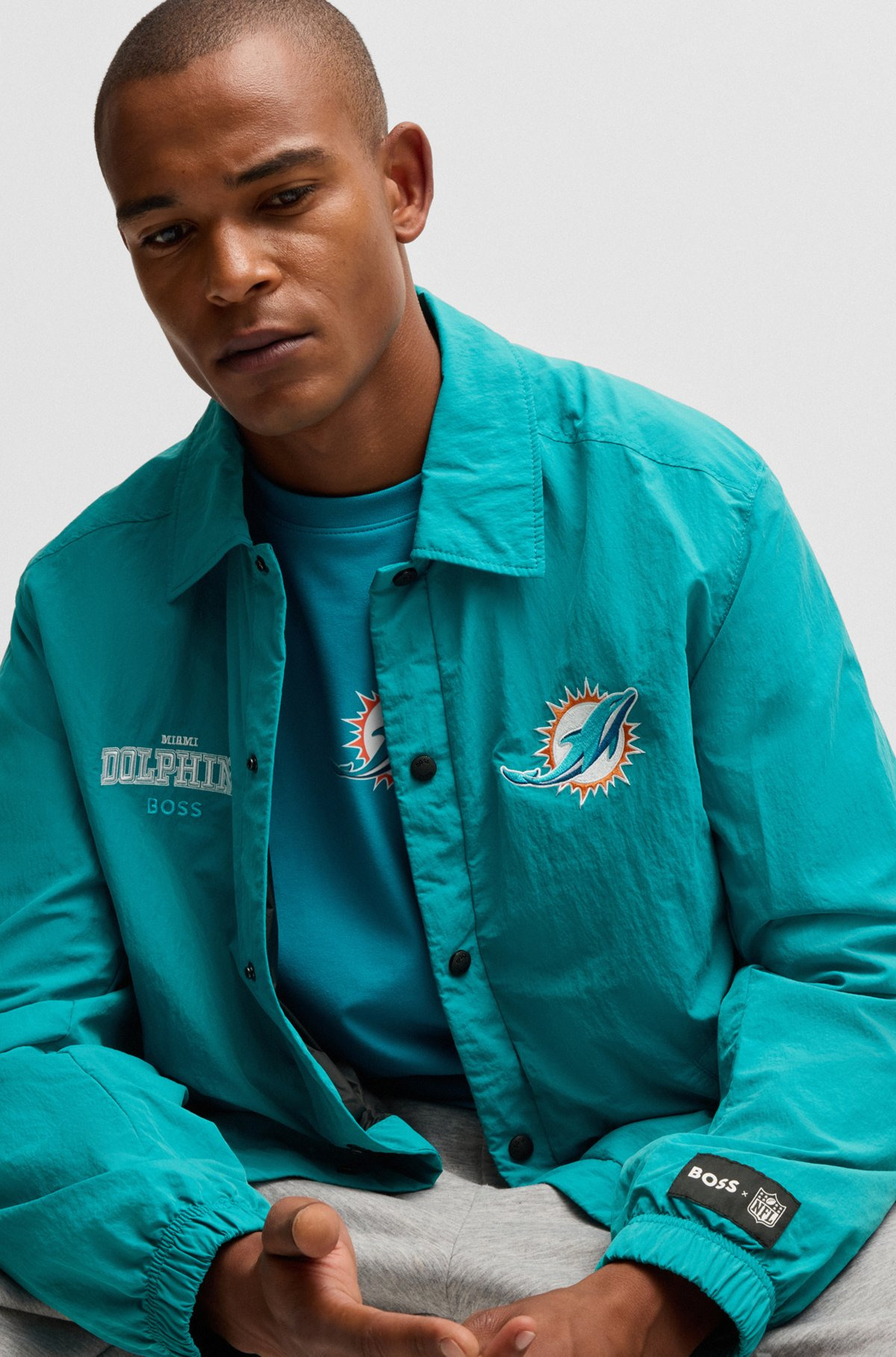 BOSS X NFL WATER-REPELLENT JACKET WITH EMBROIDERED BRANDING - 6