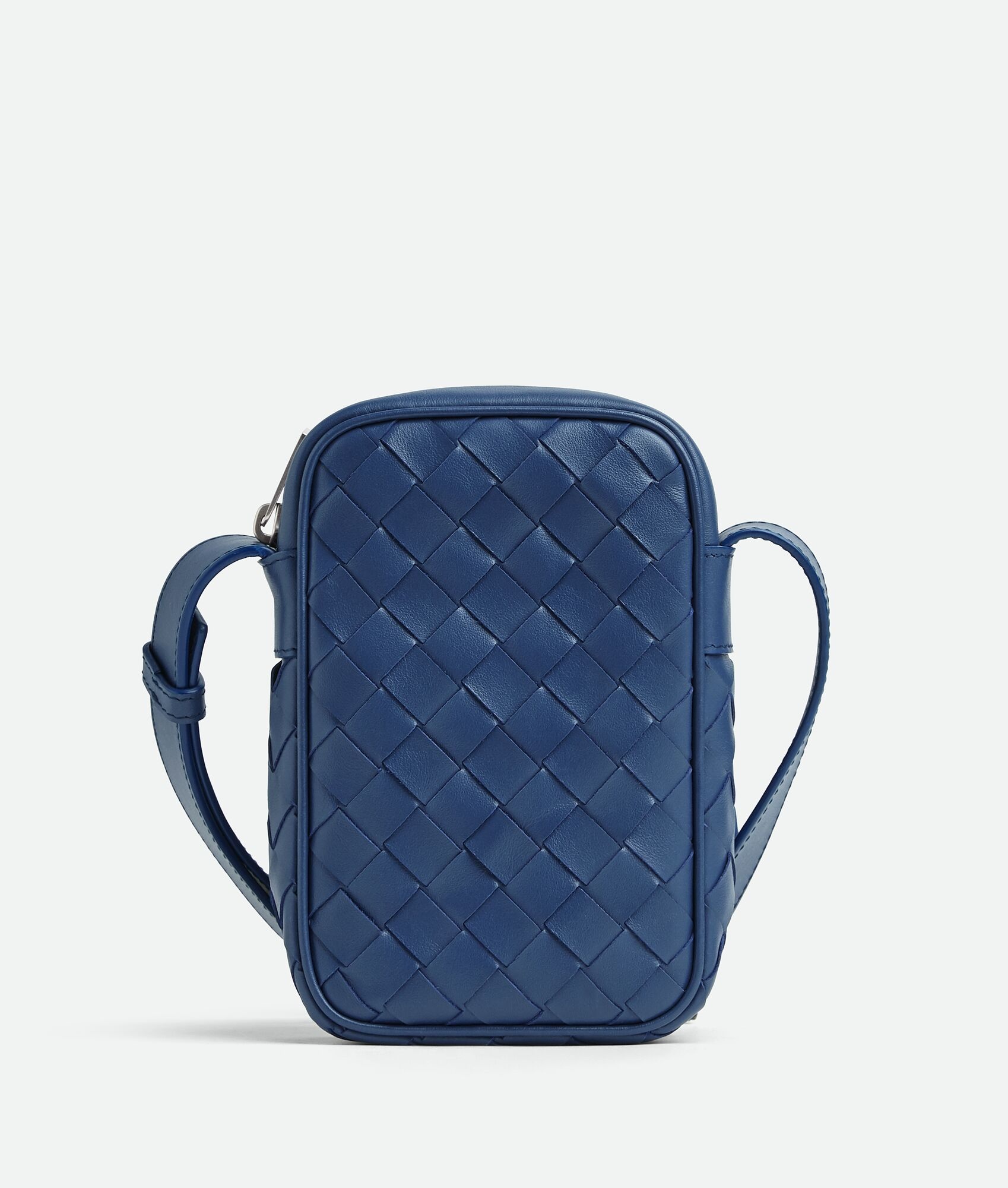 intrecciato zipped phone pouch - 1