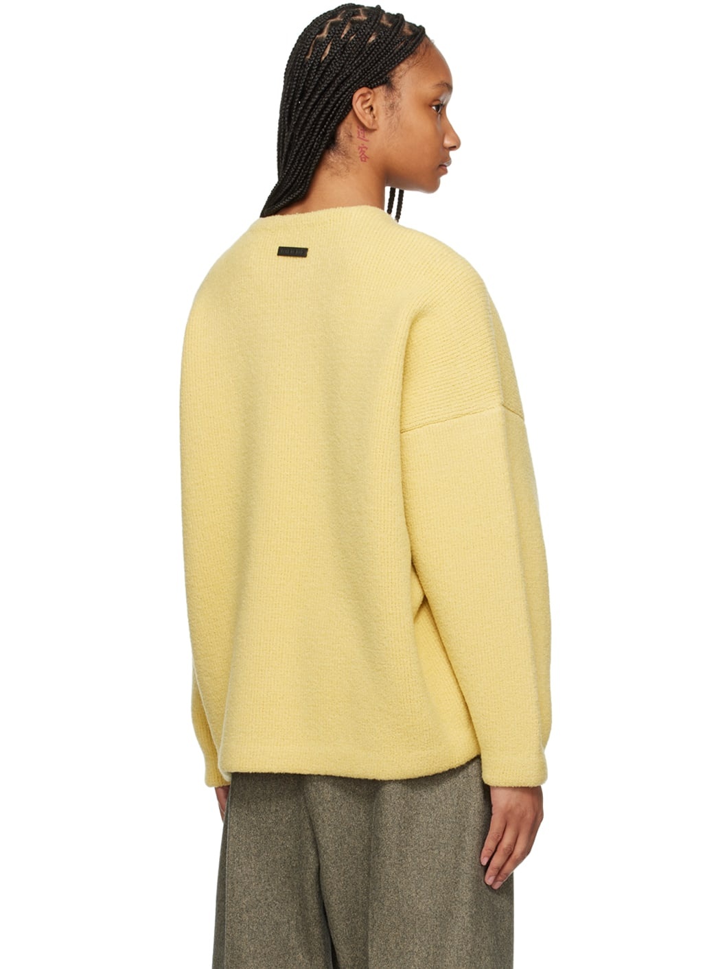 Yellow Square Neck Sweater - 3