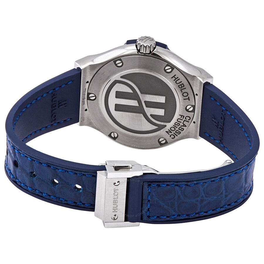 Hublot Classic Fusion Blue Dial Blue Leather Ladies Watch 581.NX.7170.LR - 3