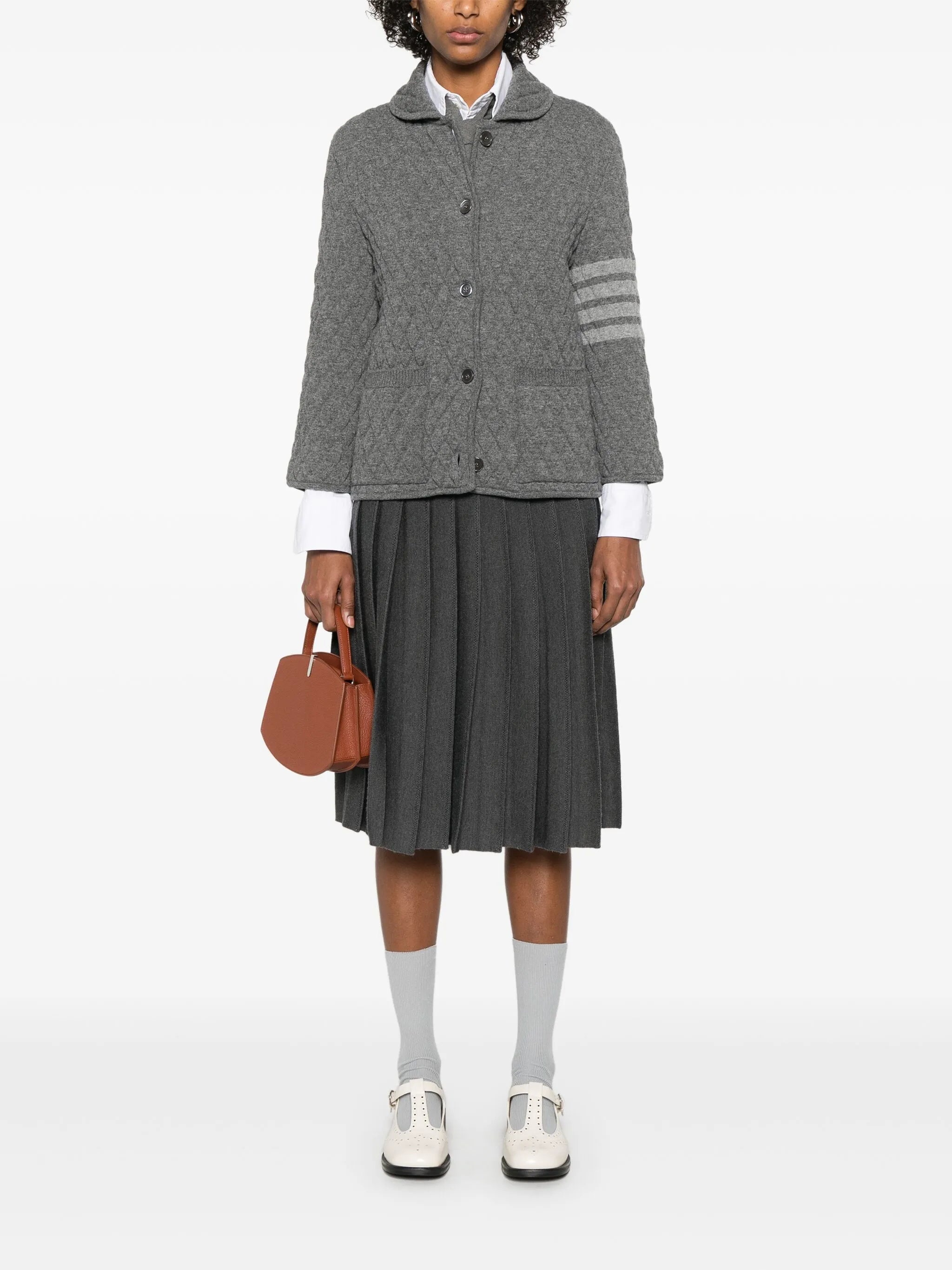 Thom Browne 4 Bar Stripes Quilted Jacket - 4