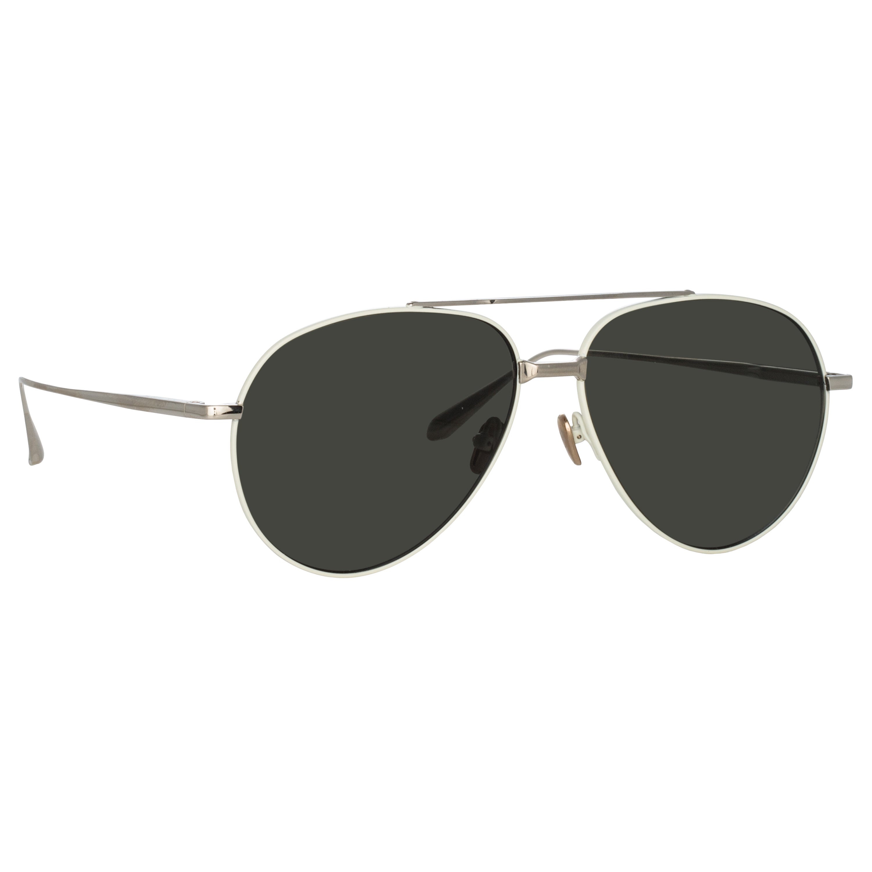 MEN'S MARCELO AVIATOR SUNGLASSES IN WHITE - 2