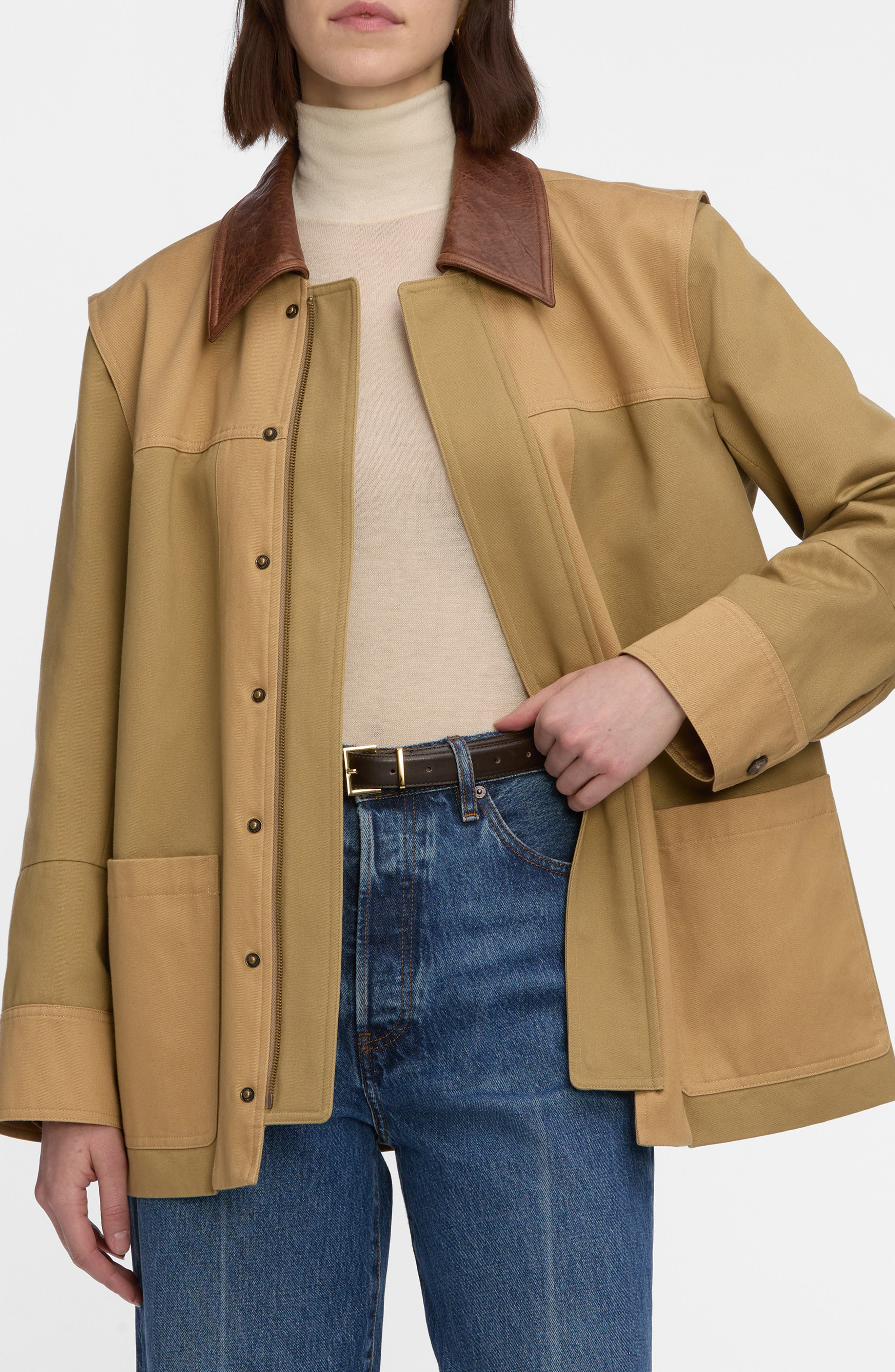 FRAME The Chore Jacket in Khaki at Nordstrom - 6
