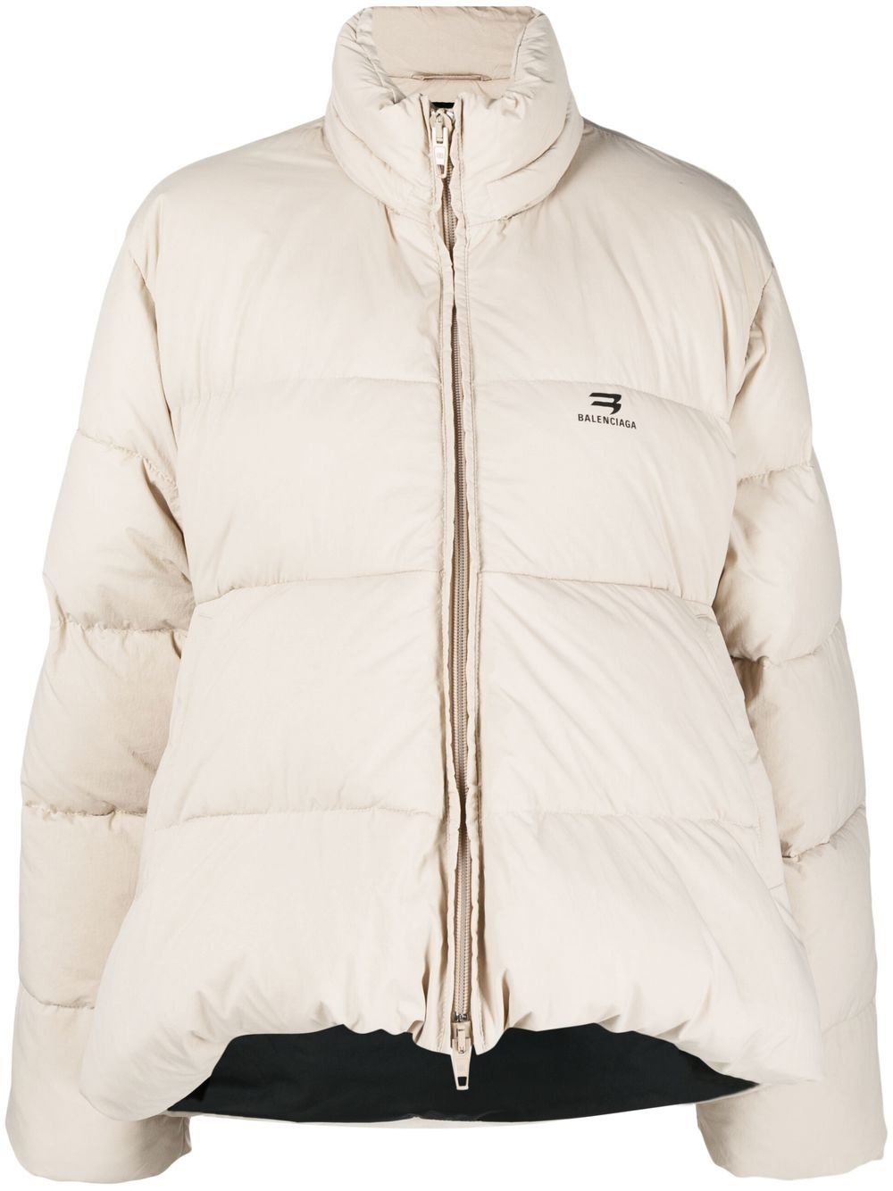 C-Shape logo-print puffer jacket - 1