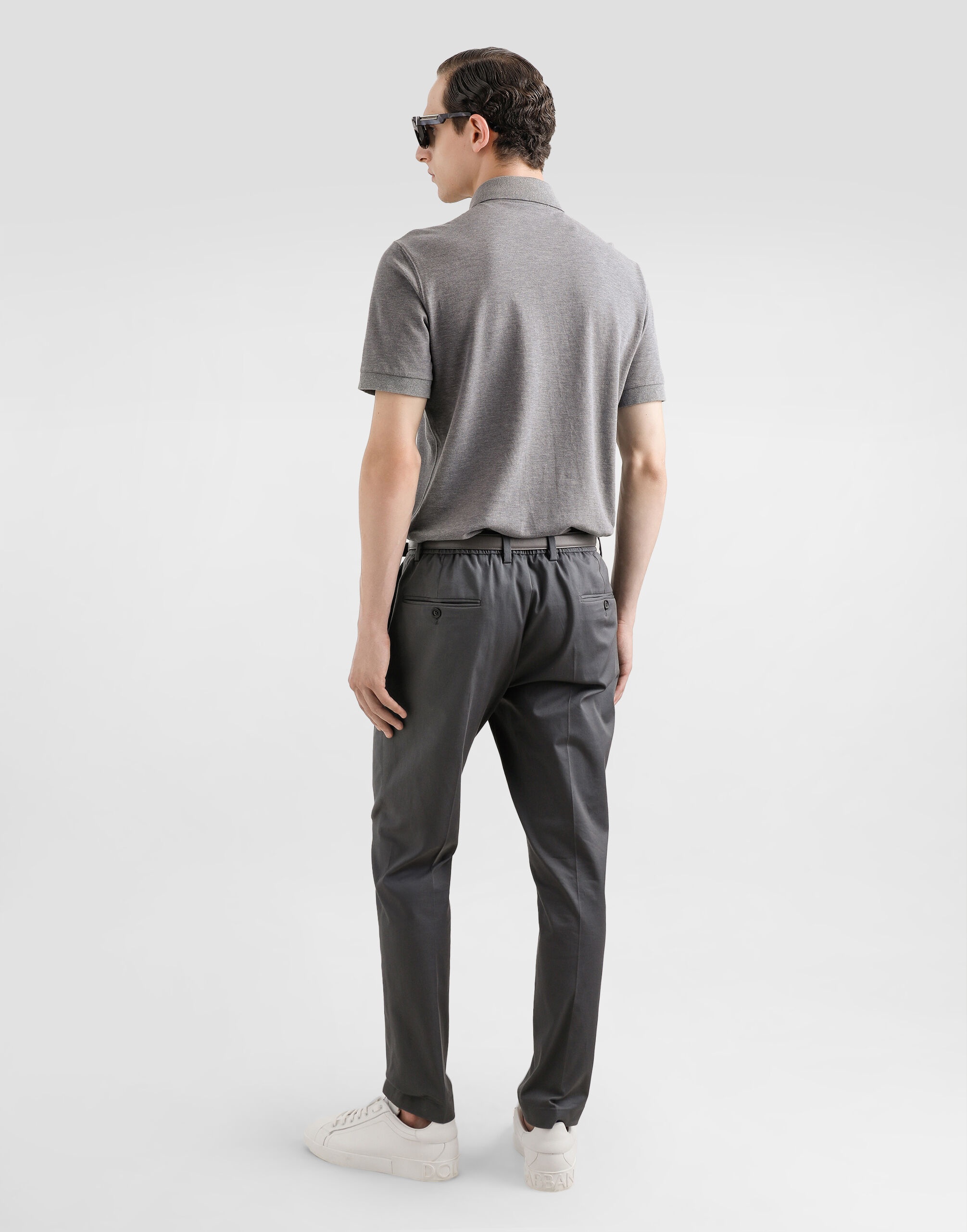 Cotton polo-shirt with branded tag - 3