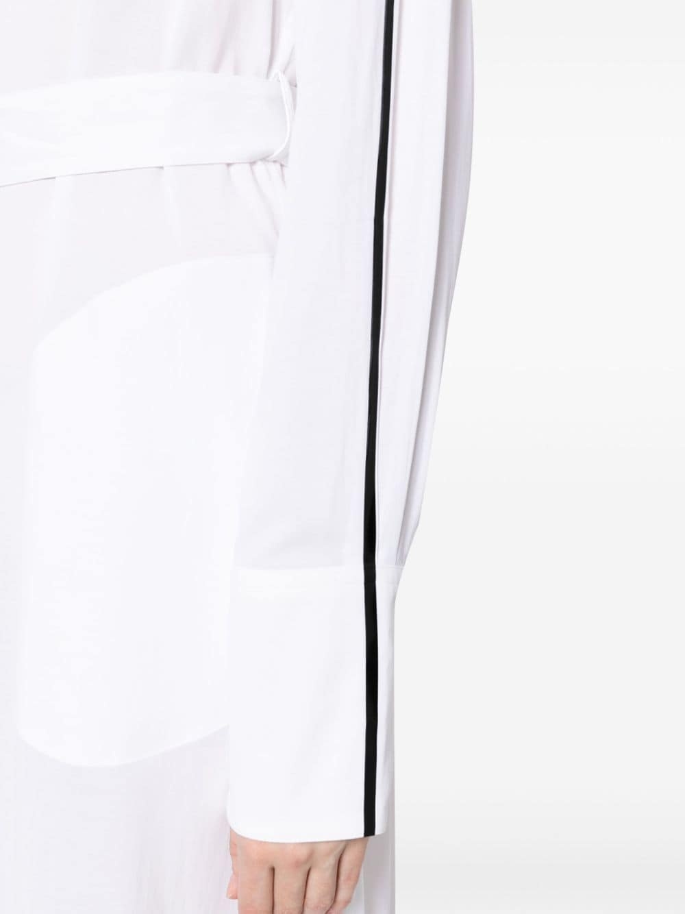 belted-waist button-down dress - 5