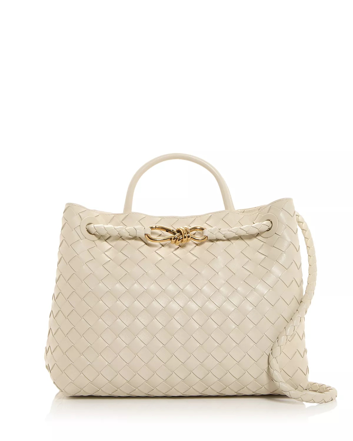 Medium Andiamo Intrecciato Leather Shoulder Bag - 1