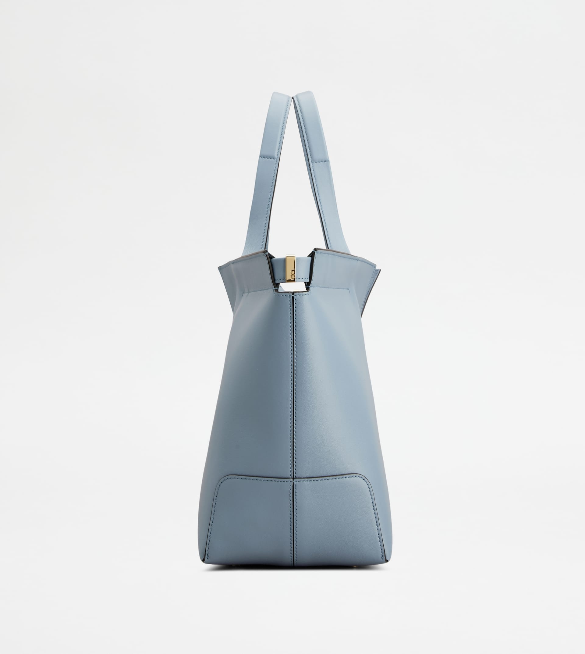 TOD'S DI BAG FOLIO IN LEATHER MEDIUM-SMALL - LIGHT BLUE - 2