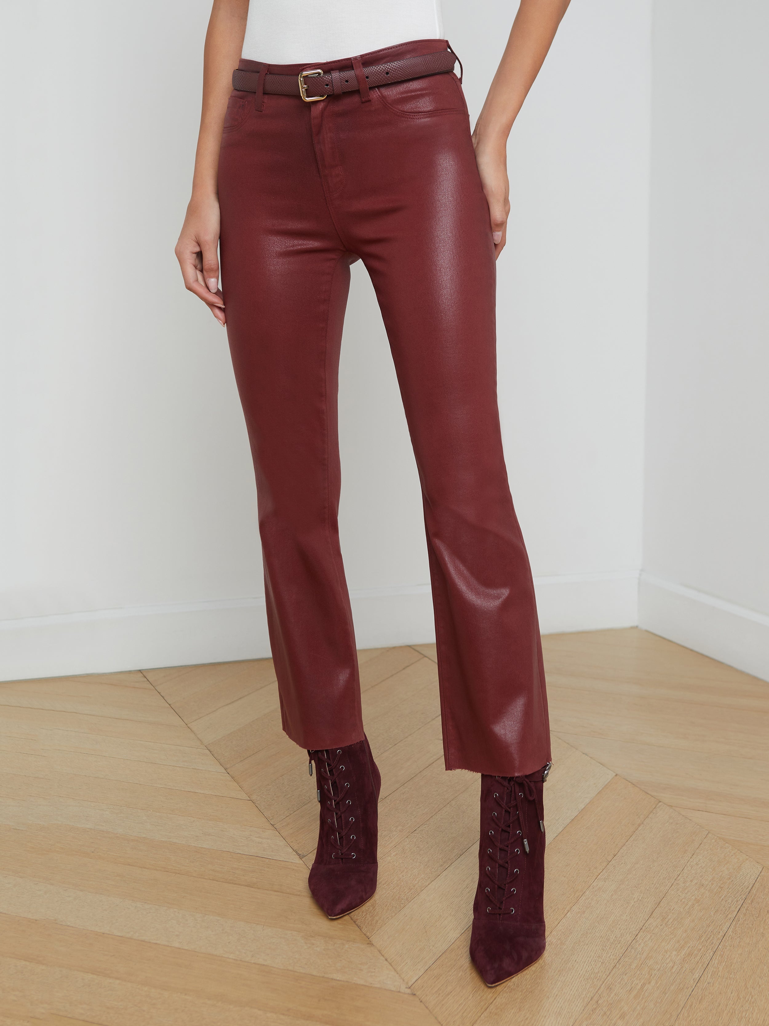Kendra Coated Cropped Flare Jean - 3
