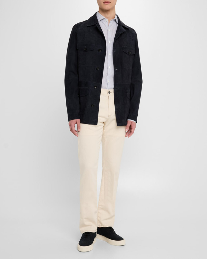 Canali Men's Suede Four-Pocket Field Jacket outlook