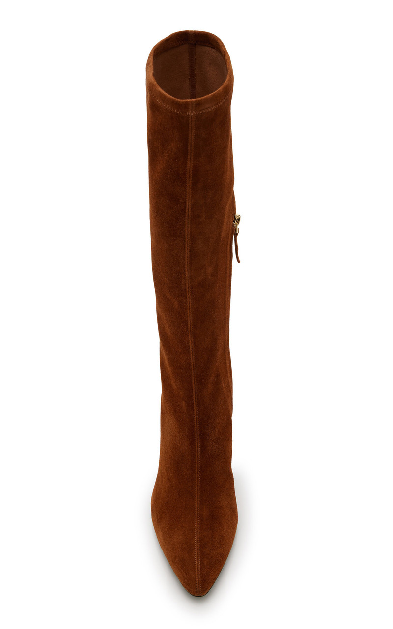 CO Heeled Suede Boots brown outlook