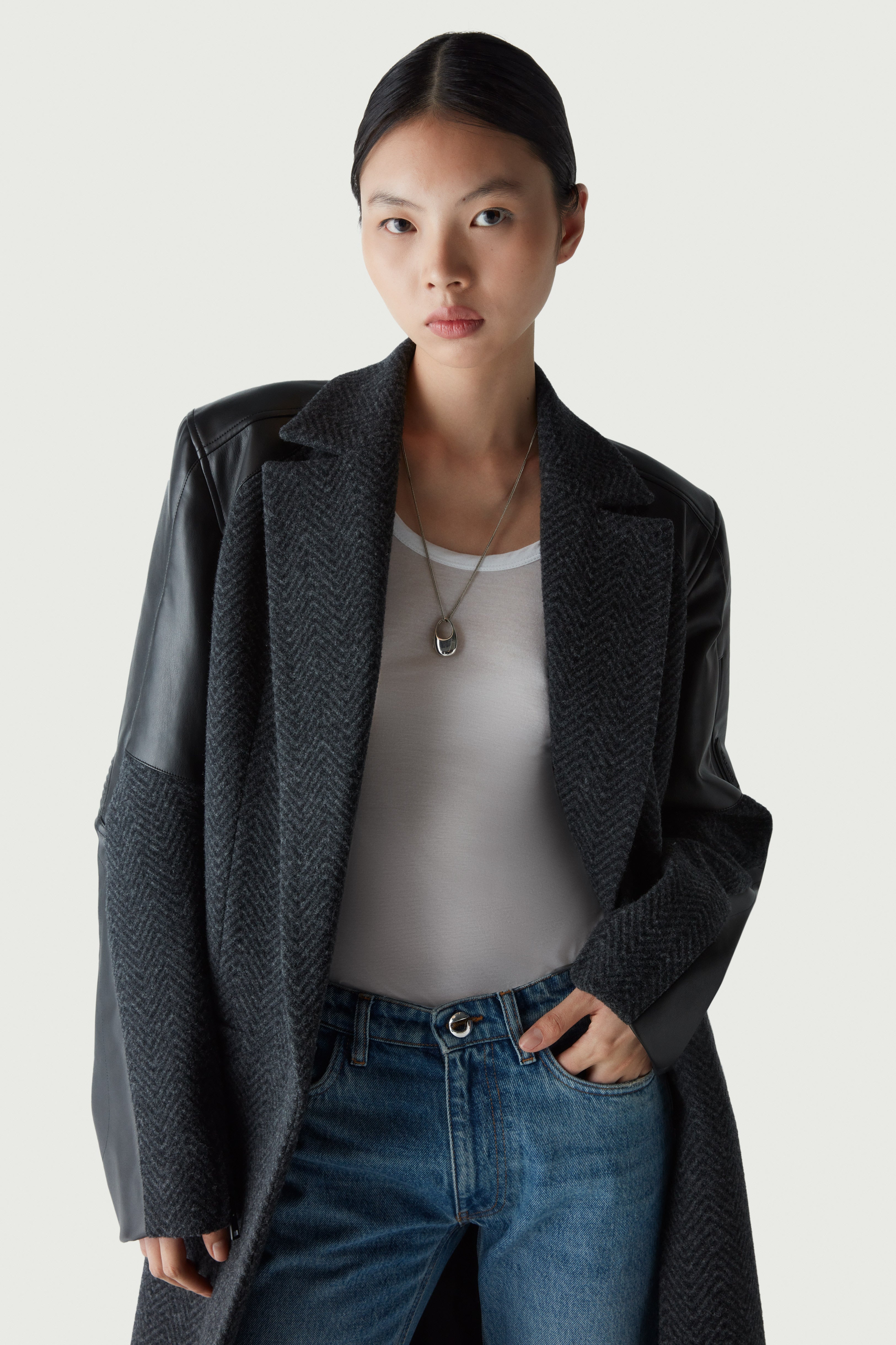 Hybrid Tailored Chevron Coat - 3