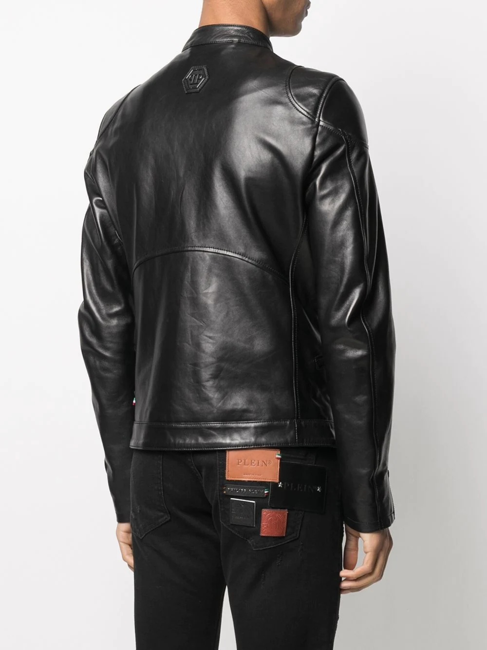 Moto leather jacket - 4