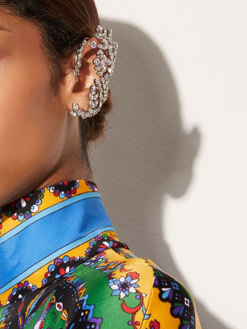 crystal-embellished ear cuff - 4