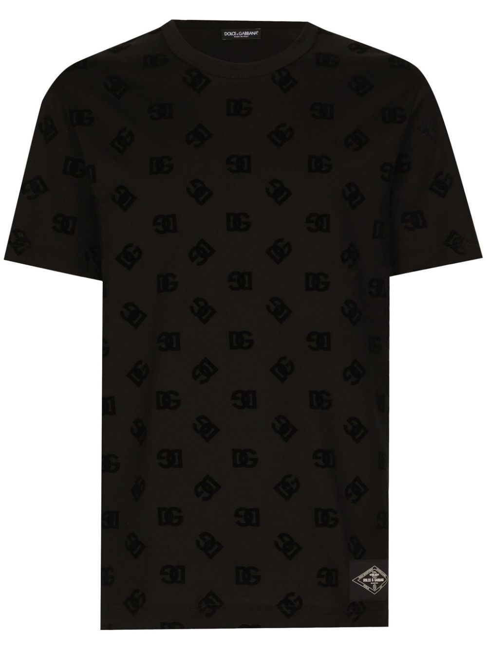 monogram-print cotton T-shirt - 1