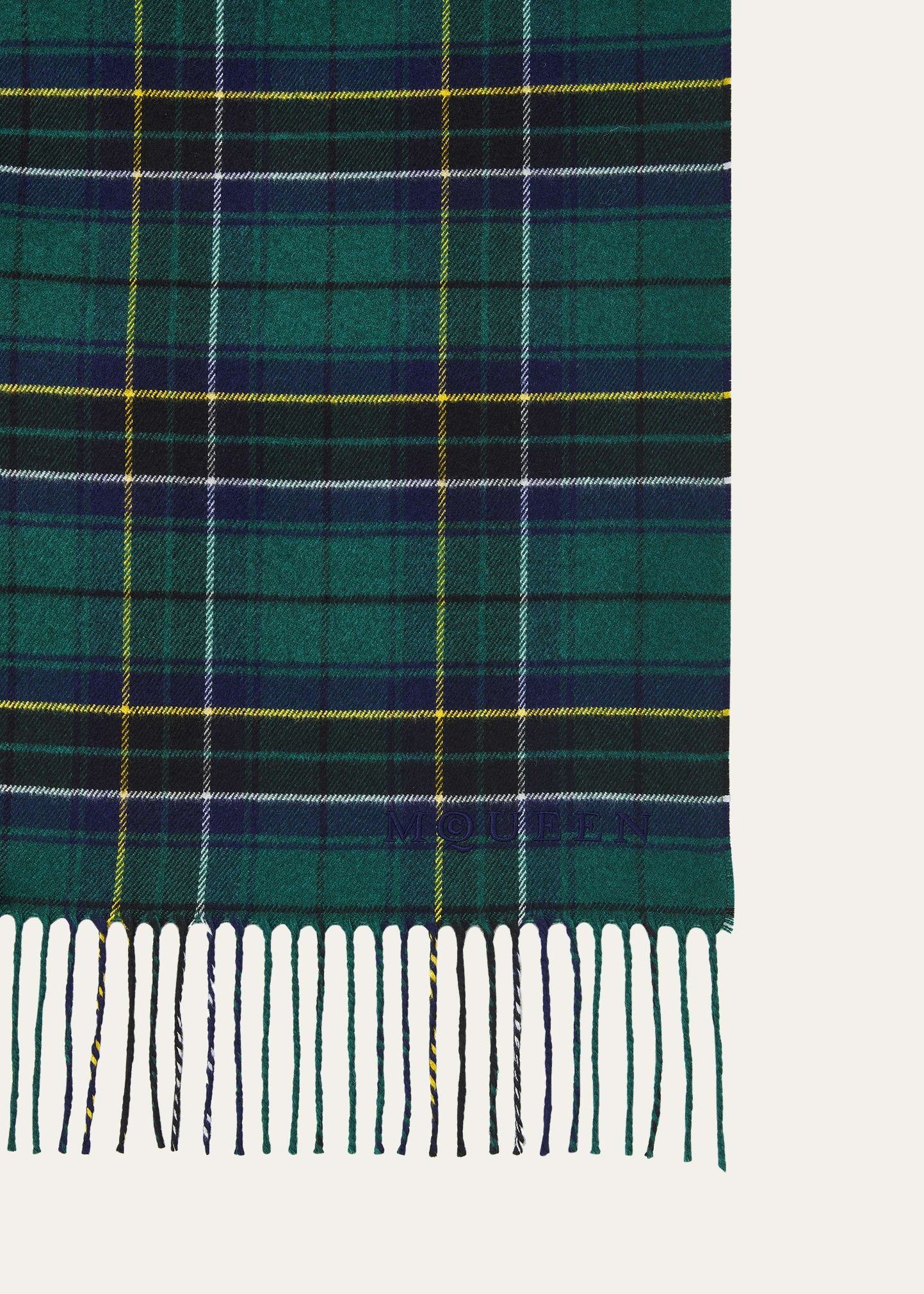 Silk & Cashmere Tartan Scarf - 2