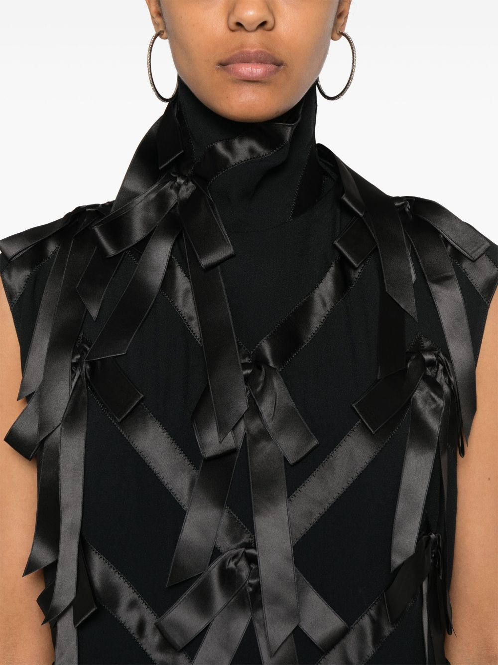 bow-appliqué midi dress - 5
