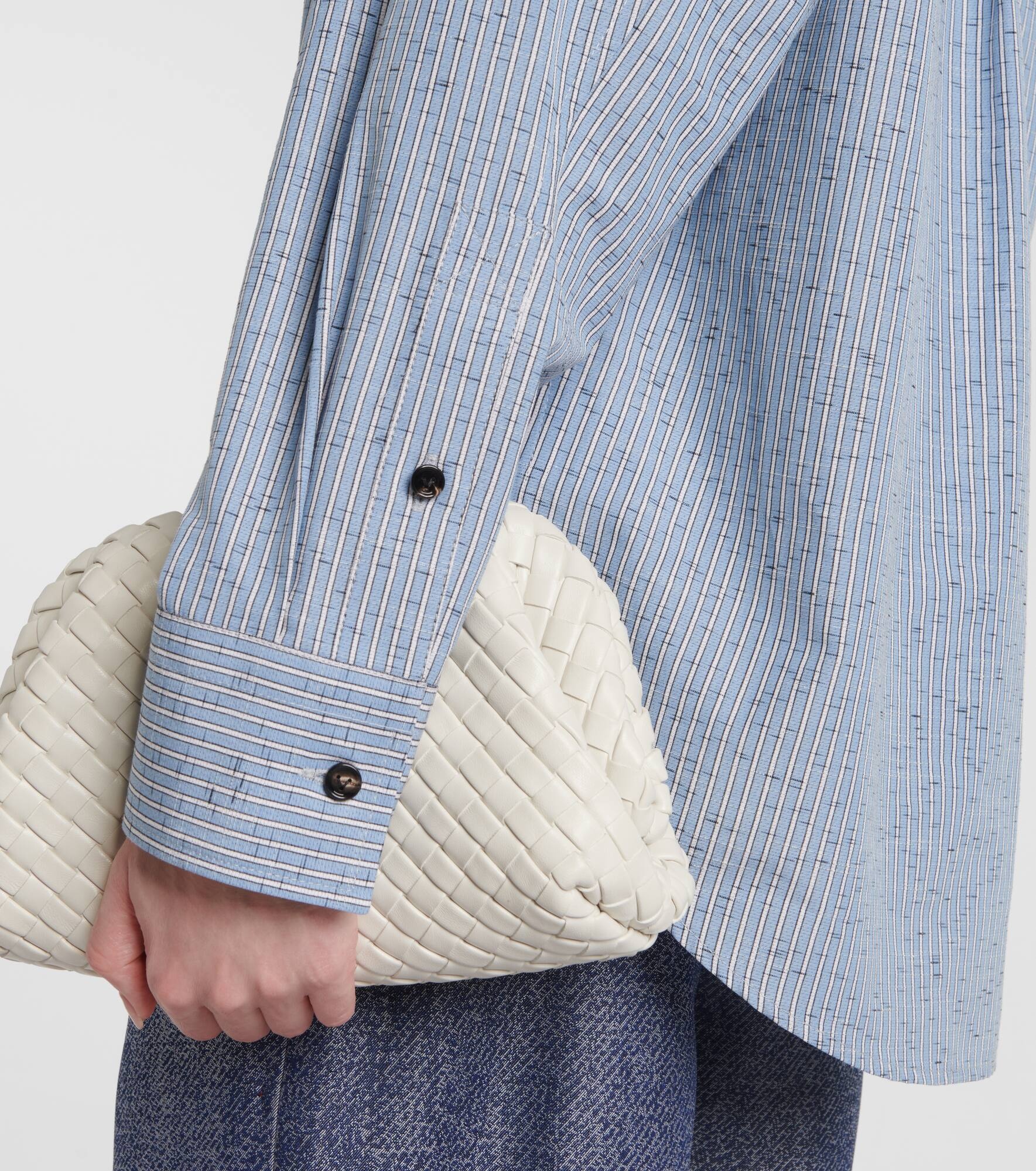Striped cotton and linen-blend blouse - 5