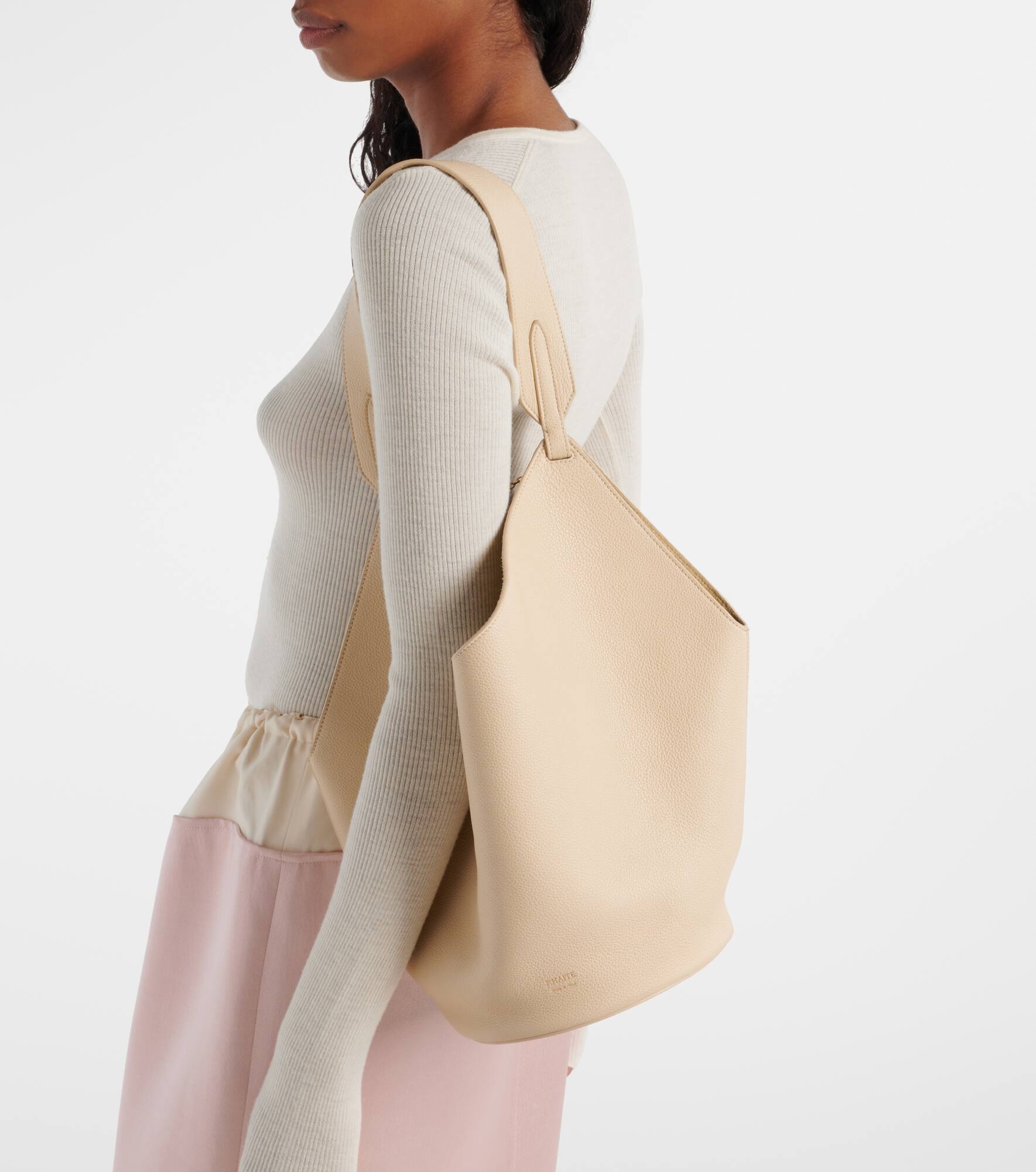 Lotus Small leather tote bag - 7