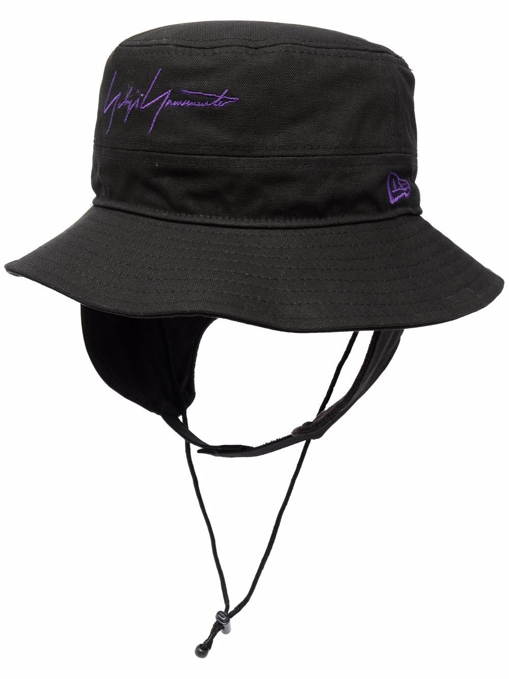 logo-embroidered sun hat - 1