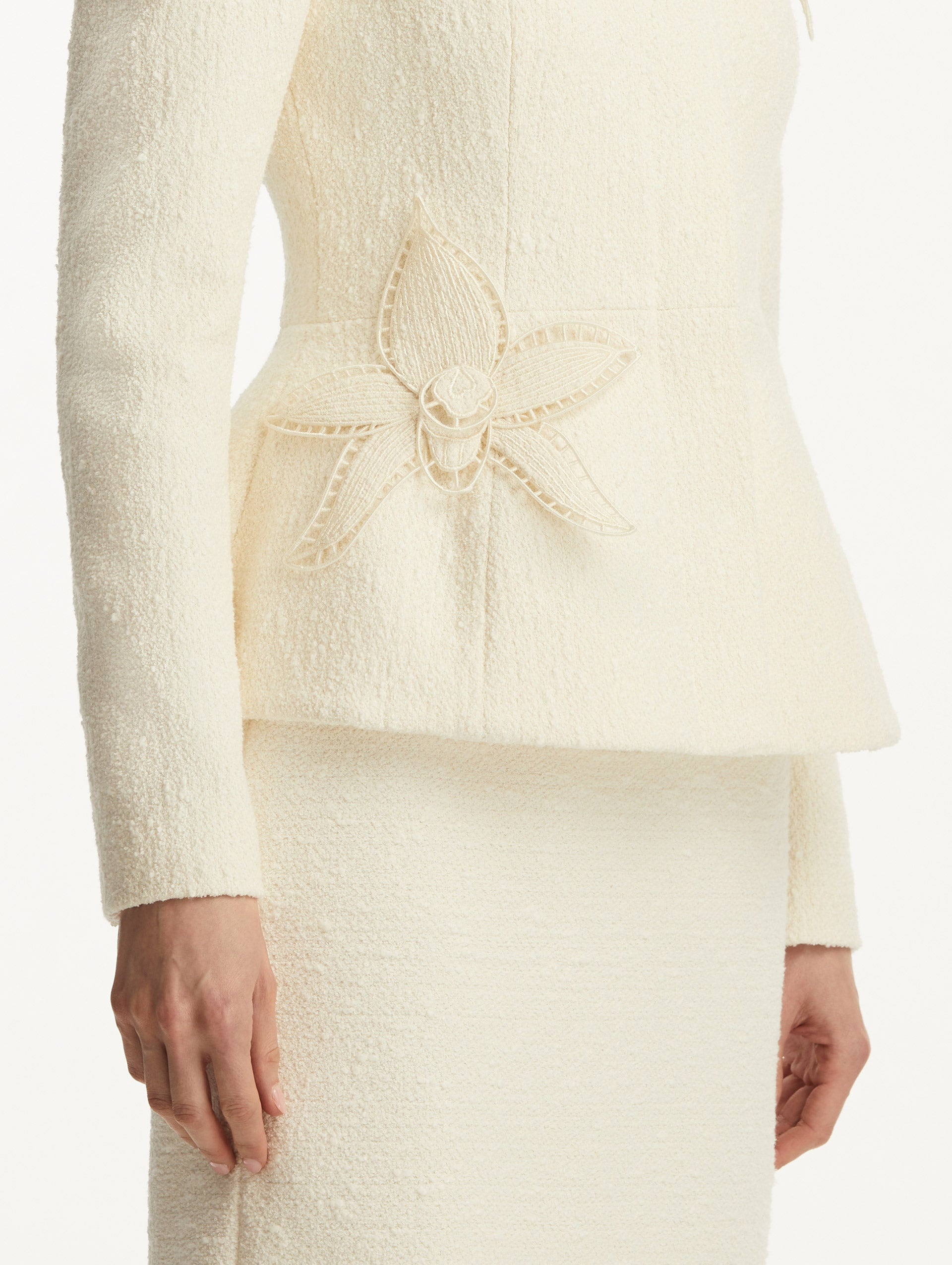 ORCHID EMBROIDERED TWEED JACKET - 6