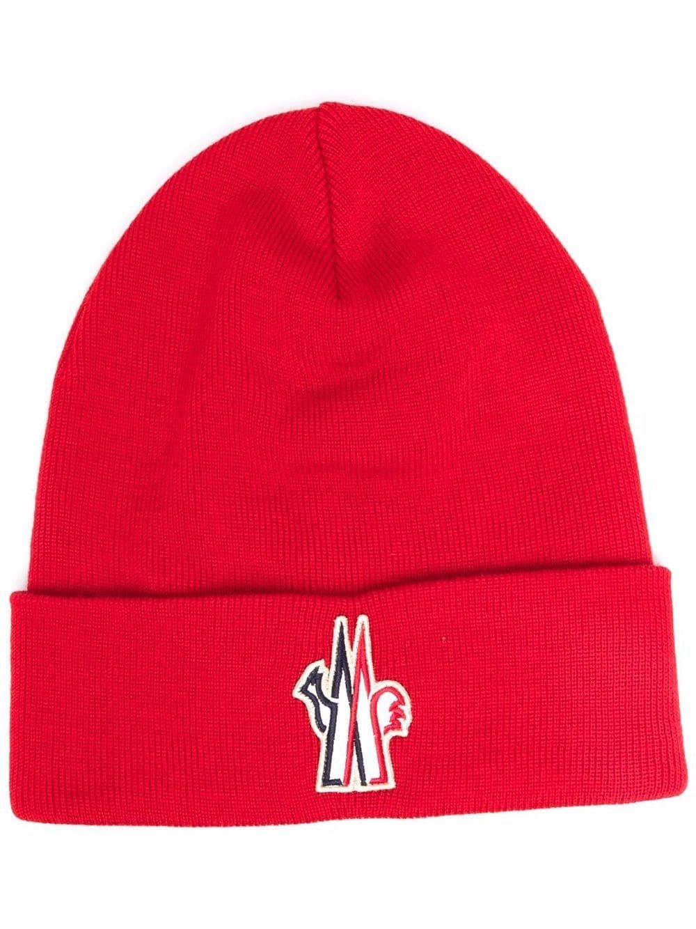 logo-patch beanie hat - 1