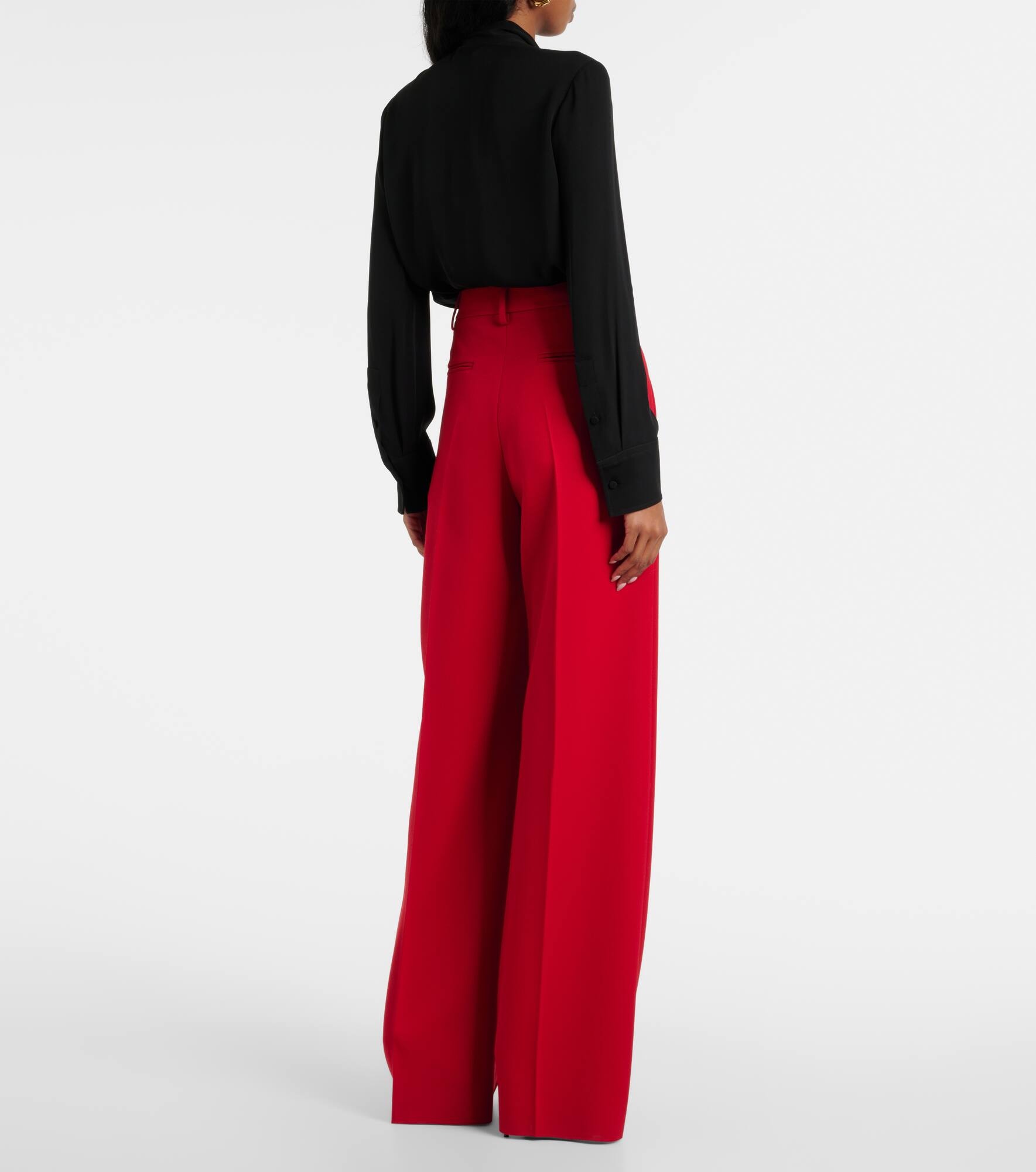 Virgin wool grisaille wide-leg pants - 3