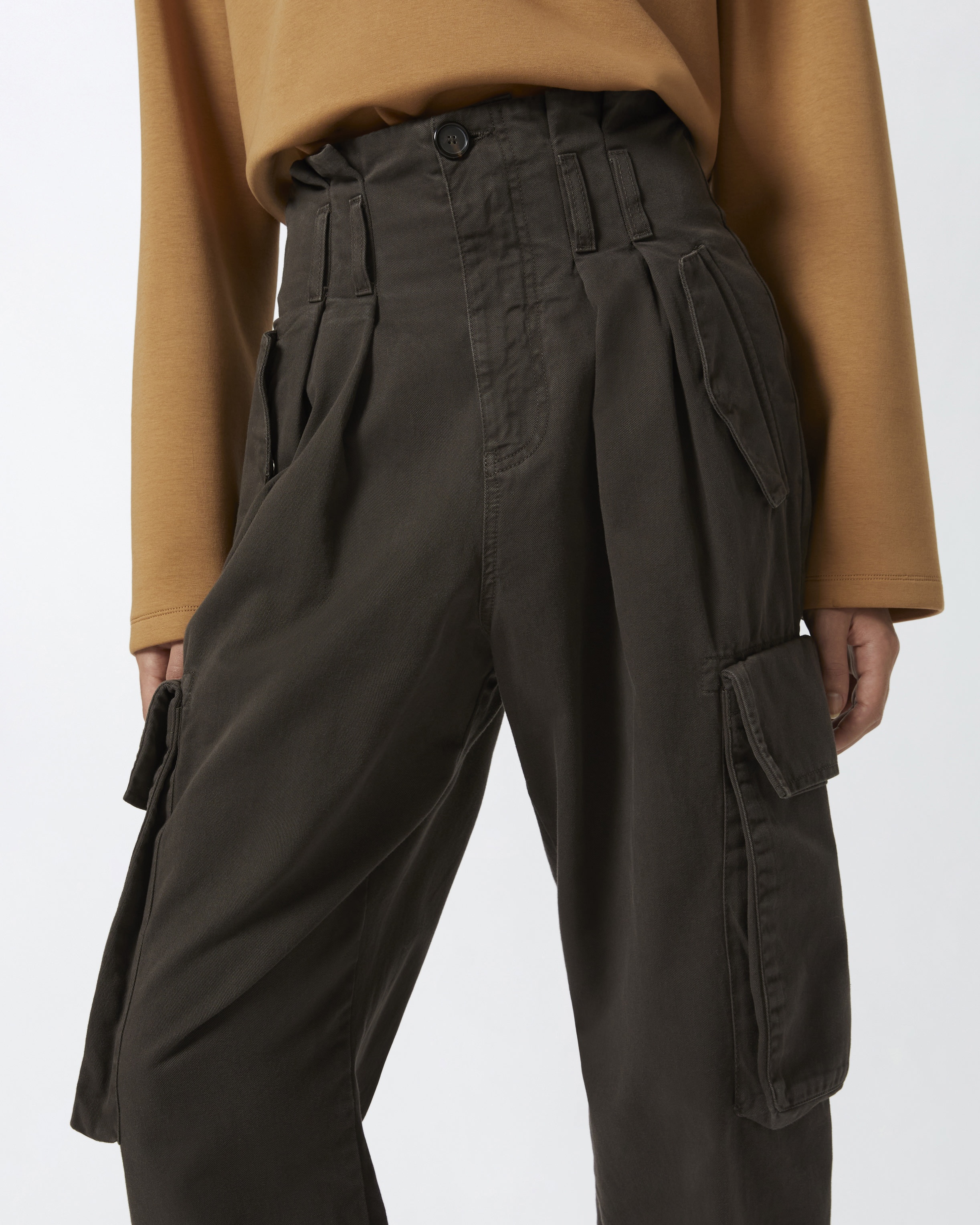 OVERSIZE CARGO TROUSERS WITH BELT - 5