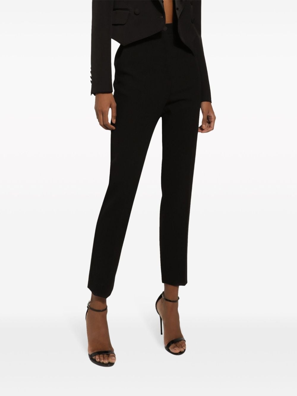 high-waisted cropped trousers - 5