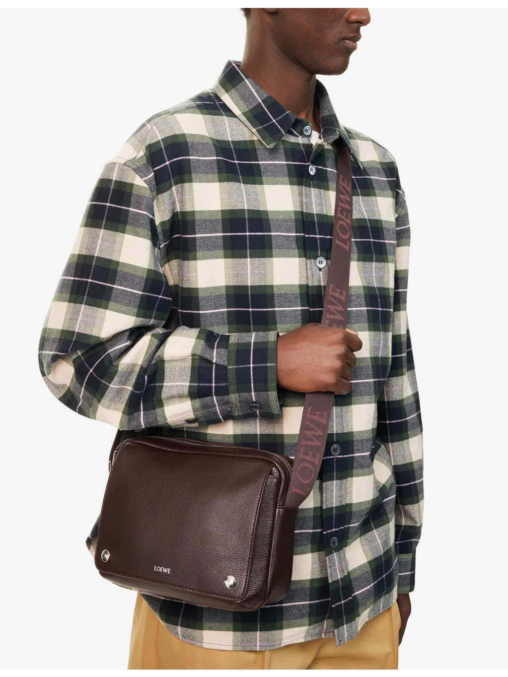 Pebble Leather Messenger Bag - 2