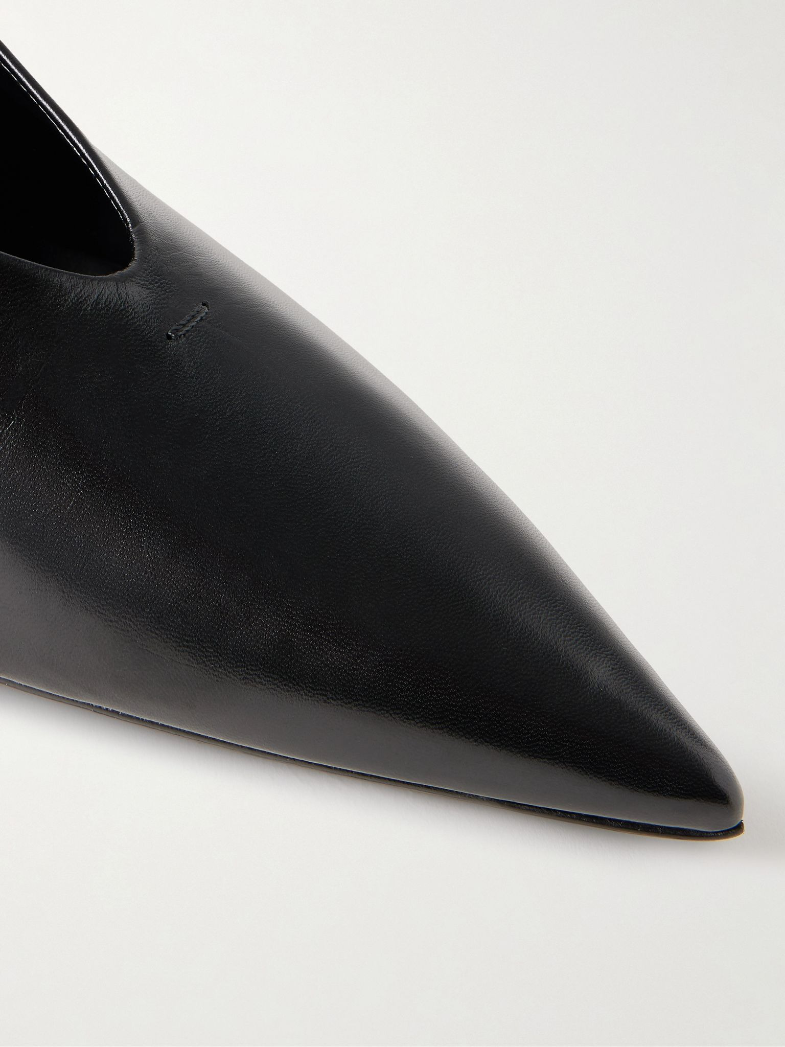 Glossed-leather pumps Black - 4