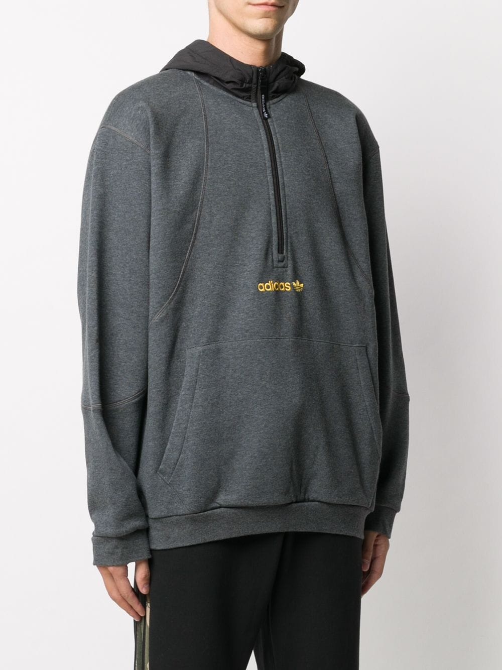 pullover zipped hoodie - 3