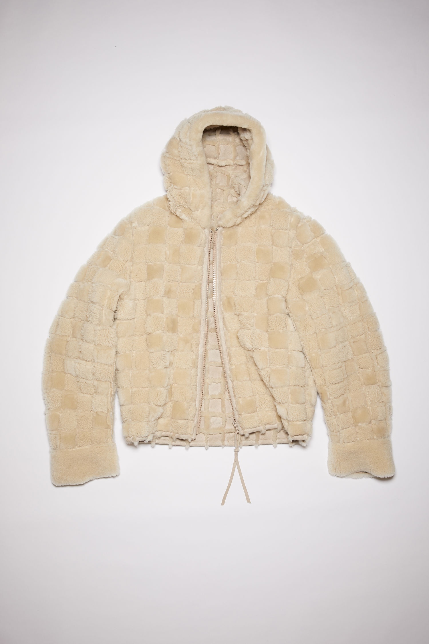 Shearling zip jacket - Beige - 6