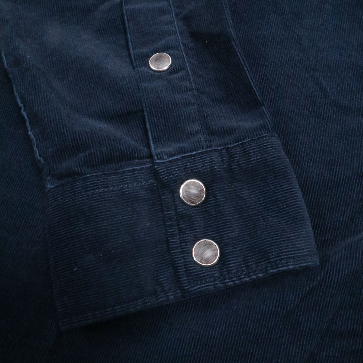 2230 Corduroy Curved Pocket Shirt Navy - 5