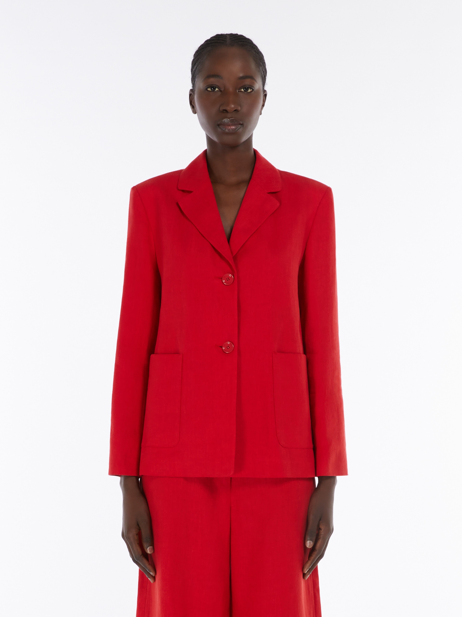 OLIVIA Single-breasted linen jacket - 3
