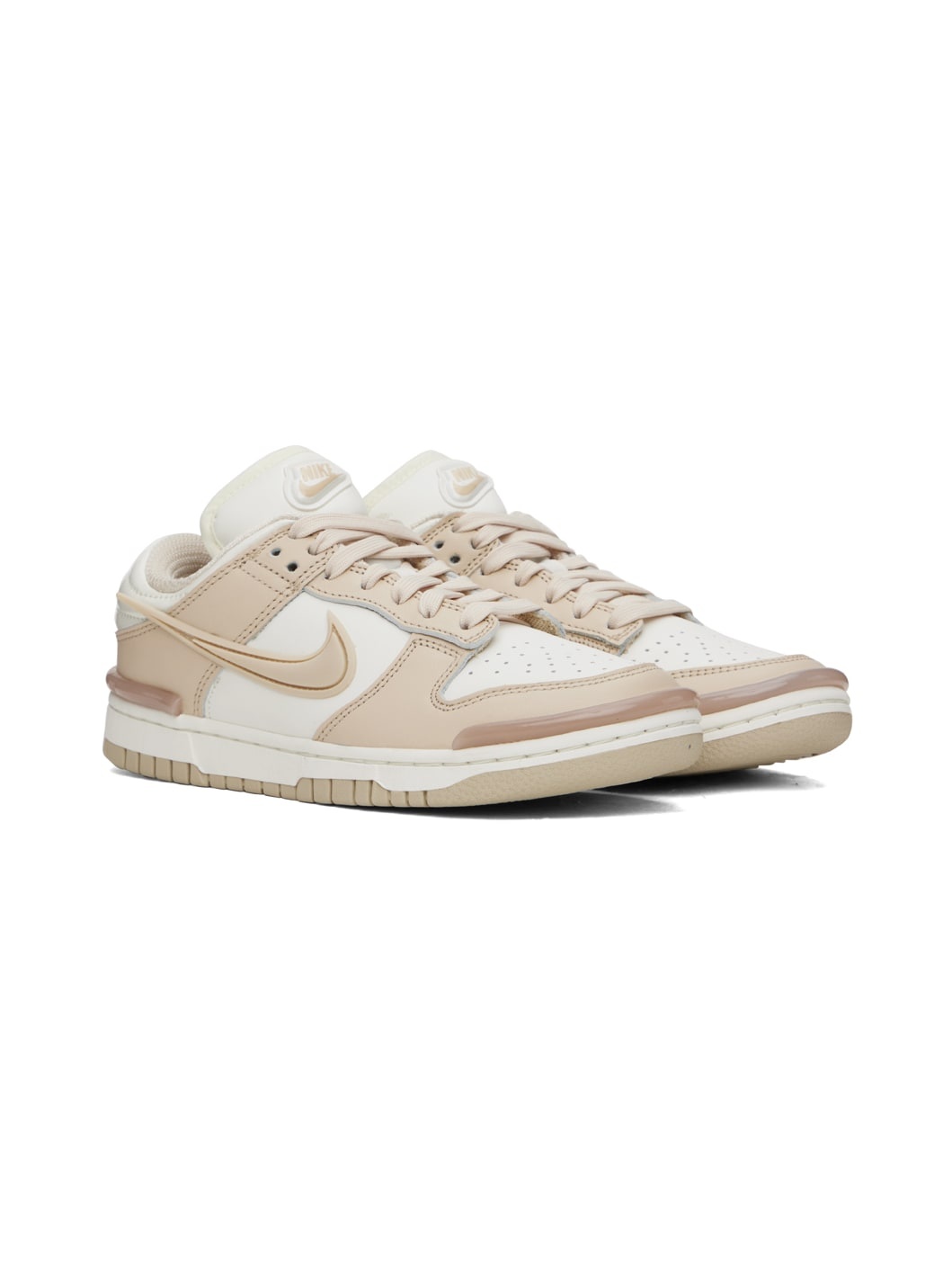 Beige & Off-White Dunk Low Twist Sneakers - 4