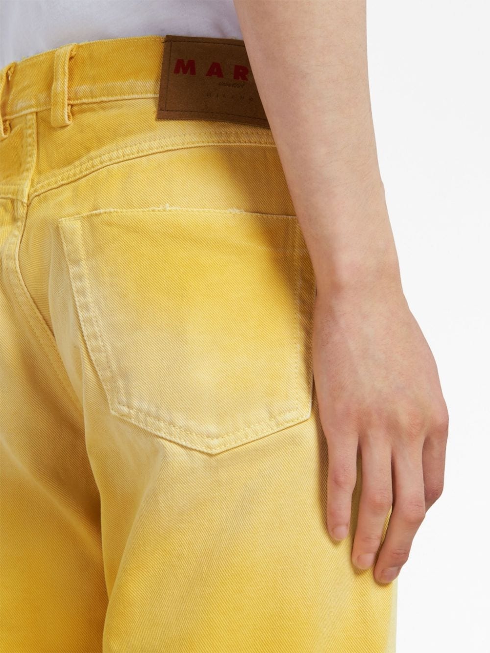 straight-leg whiskering-effect jeans - 5