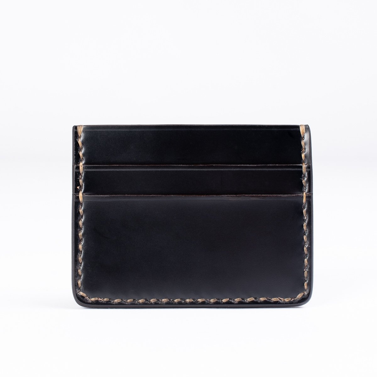 IHG-089 Shell Cordovan Card Holder - Black or Oxblood - 3
