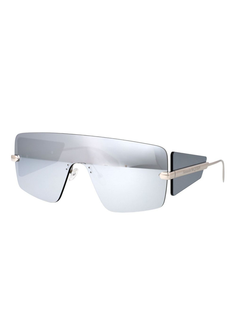 Alexander McQueen mirrored shield-frame sunglasses outlook