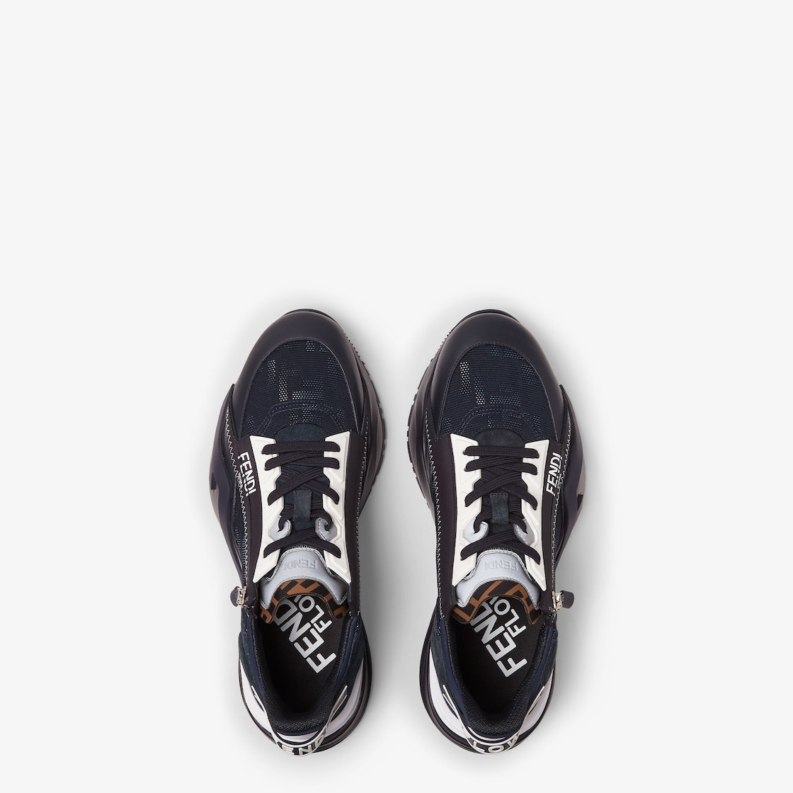 Blue fabric low-tops - 4