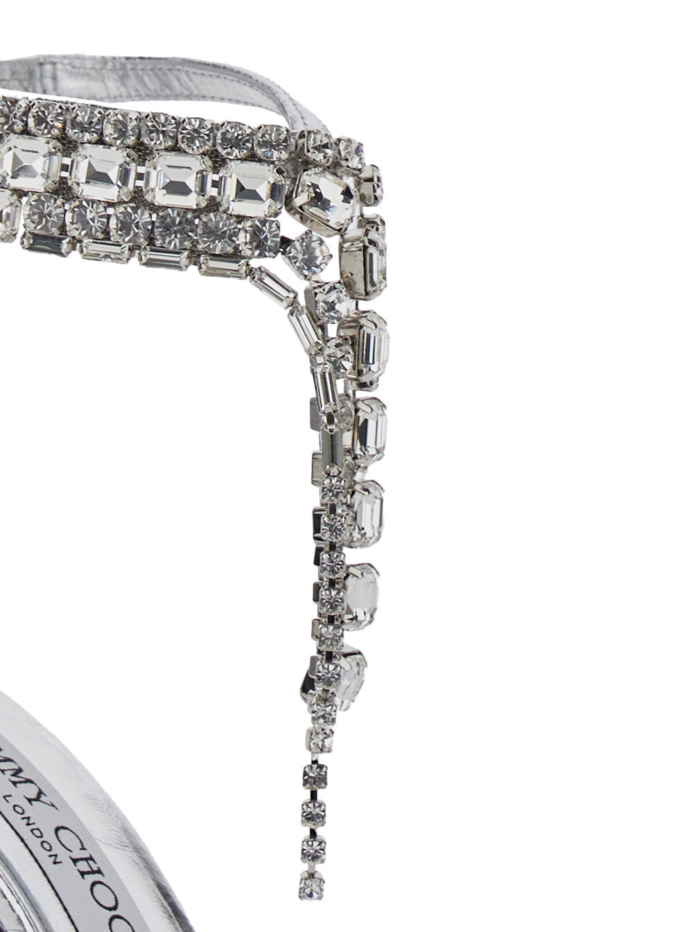 Jimmy Choo Women 'Verity' Metallic Sandals With High Stiletto Heel In Leather And Crystal Woman - 4